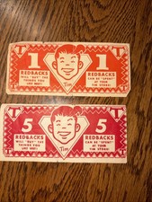 Lot of 2 TIM'S STORE REDBACKS, 1 and 5, 1950s picture