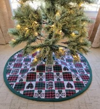 Vintage 90s Country Cottage Christmas Tree Skirt Park B. Smith picture