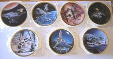 Lot Of 7 Star Wars Space Vehicles Hamilton Plate Collection COA All Brand New picture