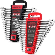 30-Piece Combination Wrench Set - Open End Wrench Set with Organizer Professiona picture