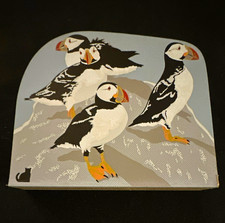 The Cat's Meow Puffin Family Maine Coast Signed Joline ‘99 picture