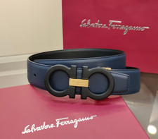 Salvatore Ferragamo Gancini Men's Reversible Leather Belt picture