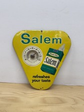 Vintage 1950’s Salem Cigarettes Tin Thermometer Advertisement - Works picture