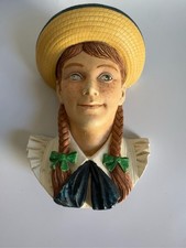 Vintage 1990 Legend Products Anne of Green Gables Chalkware Wall Head England picture