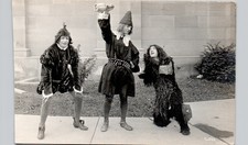 GREAT THEATRE COSTUMES c1910 postcard portrait real photo rppc medieval castle picture