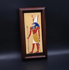 Rare Authentic Ancient Egyptian Antiquities Horus Stone Wall Relief Egyptian BC picture