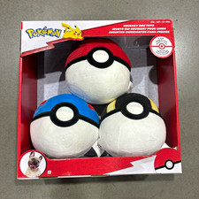 Pokémon Pikachu Plush Dog Squeaky Toys Boxed 3-Pack Poké/Great/Ultra Ball picture