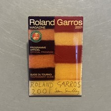 Vintage 2001 Roland Garros Pin - French Open Official Tennis Tournament Program picture