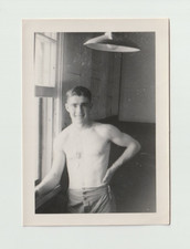 c.1940s Handsome Young Soldier in Underwear Barracks Gay Int picture