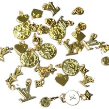Louis Vuitton Lot of 35 Loose Key Charm Gold  Metal 15mm picture
