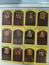 Baseball Hall of Fame PLAQUE POSTCARD LOT ( 12 ) (HOF PLAQUE CARDS) Hand Signed picture