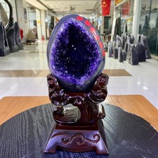 5.8LB Natural beautiful amethyst Dinosaur egg Quartz Crystal specimen healing+st picture