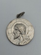 Vintage Sterling Silver Theda Jesus Christ Lutheran Medal Pendant Religious 4.6g picture
