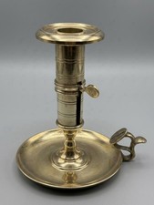 Antique Early 19th Century English Georgian Brass Chamberstick 6