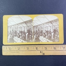 Epping NH Camp Hedding Methodist Dinner Stereoview 1870s Victorian picture