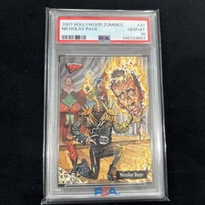 2007 Topps Hollywood Zombies # 47 Nicholas Rage  PSA 10 GEM MINT POP 1 Cage picture
