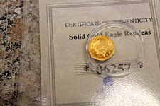 1933 Solid Gold Eagle Replica Double Eagle 11mm - 14kt (.585 Fine) Gold picture