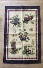 NEW Ulster  Purple Fruit Tea Towel Royal Horticultural Society #3310 Irish Linen picture