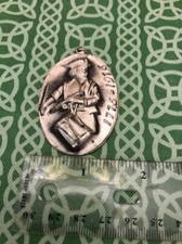 Vintage 1776-1976 American Bicentennial Signed JN Pewter Drummer Boy Pendant picture