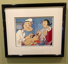 Popeye Signed Cel “No cavities”  Olive Oyl Swee'Pea picture
