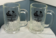 Pair 1970's Glass Farrell's Ice Cream Parlor 10 Oz Root Beer Float Mugs picture