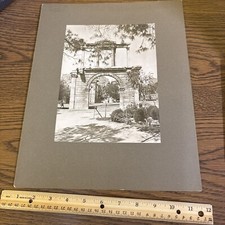 Vintage Arch of Hadrian Mounted Ancient Greek Architecture Photo Gate picture