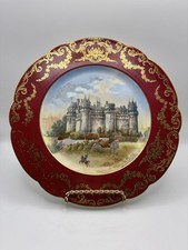 Antique Limoges Cabinet Plate Chateau de Pierrefonds Signed Jouber c.1900 picture