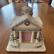 Rare Hawthorne Village Precious Moments Christmas Building CARING COURTHOUSE picture