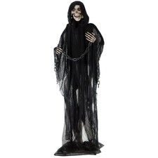 Life-Size Scary Grim Reaper Animatronic - Touch Activated Lights & Sounds, Hallo picture