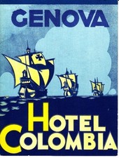 Genova Hotel Colombia Genoa Italy 1937 1930s Old Brochure picture