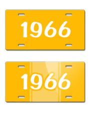 1966 Customizable License Plate - 15 colors - 4 font styles - Made in the USA picture
