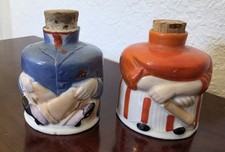 Antique Ma & Pa Carter's Figural Inx Ink Wells Bottles Porcelain Germany Vintage picture