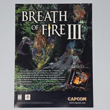 Breath Of Fire III 3 PlayStation 1 PS1 Survivor Print Ad/Poster picture