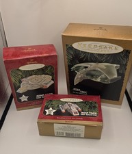 Hallmark Star Trek Keepsake Ornament Lot 1993 Enterprise 1997 Defiant 1999 Rio picture