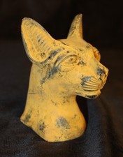 Ancient Egyptian Bastet Statue Antiques Cat Goddess of Protection Egyptian picture