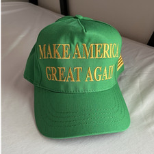 Cali-Fame Donald Trump Make America Great Again Green Cloth Hat | Politics picture