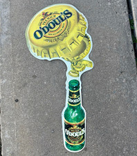 Vintage 1991 O'Doul's Non-Alcoholic Beer Bottle & Cap Large Metal Tin Sign 39 picture