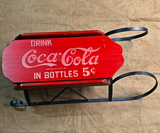 RARE Vintage Style Coca-Cola Holiday Sleigh Display Centerpiece picture