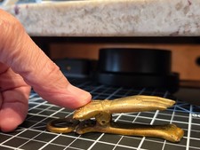 Vintage Brass Lady Hand Letter Clip Victorian Style Paper Holder Desk Clip 3.5