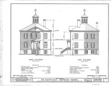 Richmond Virginia Masons Hall 1805 East Franklin Street 1900s HABS Drawing picture