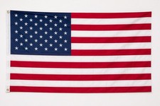 US Flag 5ft x 8ft with White Stars Embroidered picture