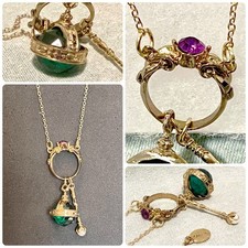 RARE Disney FROZEN Broadway Musical Elsa's Coronation Charm Necklace Orb Septer picture