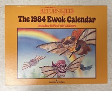 Vintage 1984 Ewok Calendar W/ Stickers - Star Wars - Return of the Jedi picture