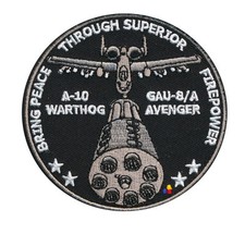 Air Man A-10 Warthog Peace Through Superior Firepower  HOOK PATCH 3.5 Inch picture