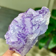 56G RareYunNan Purple Fluorite Coexists with Spherical Calcite NewCollectible picture
