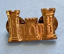 Vintage H.L.P. US Corp of Engineers Military Pin Badge Tie Tack Lapel Hat Pin picture