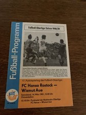 Programme FC Hansa Rostock vs BSG Wismut Aue 14.03.1981 GDR Oberliga picture