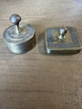 Vintage antique Brass Heavy Desk Paper Weights picture