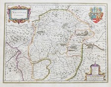 Duchy of Nassau Siegen Koblenz Diez Herborn Rhineland-Palatinate Map Blaeu 1640 picture