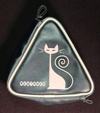 Atomic Age Style Pink Kitty Cat Triangle Bag Case Red Tango 1990s Gadzooks picture